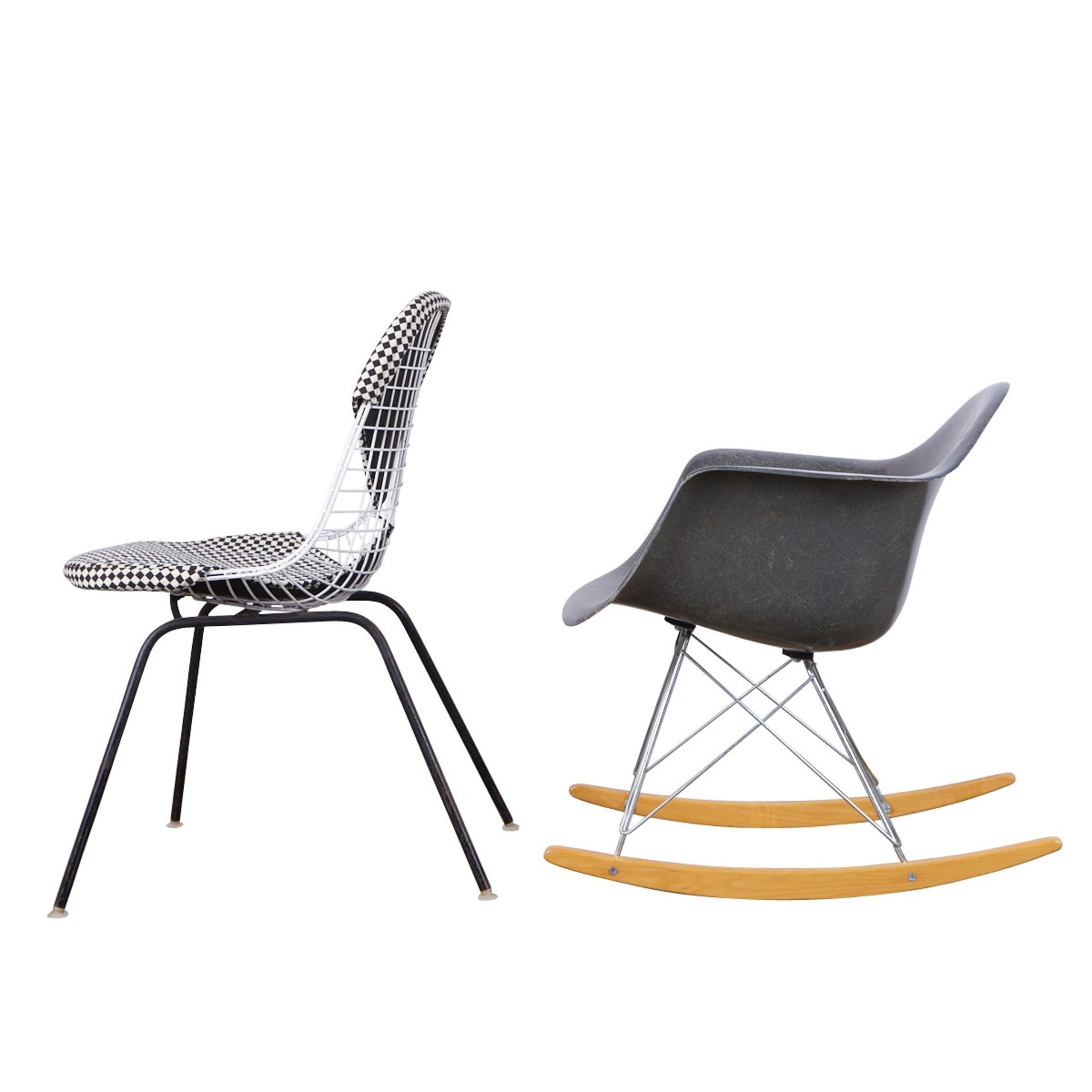 Grp: 2 Eames Chairs RAR & LKX - Bild 4 aus 12