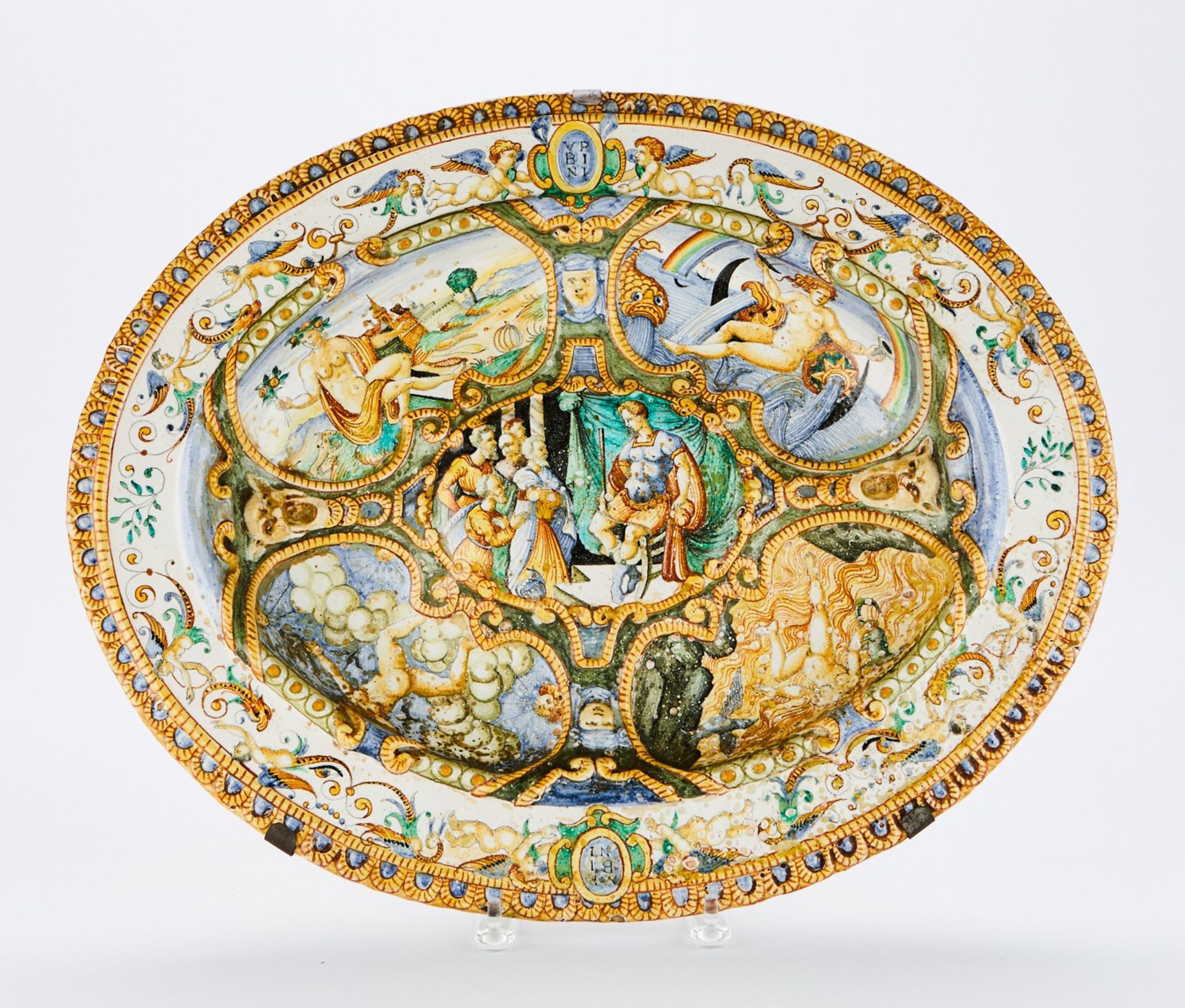 Italian Urbino Majolica Platter after Fontana