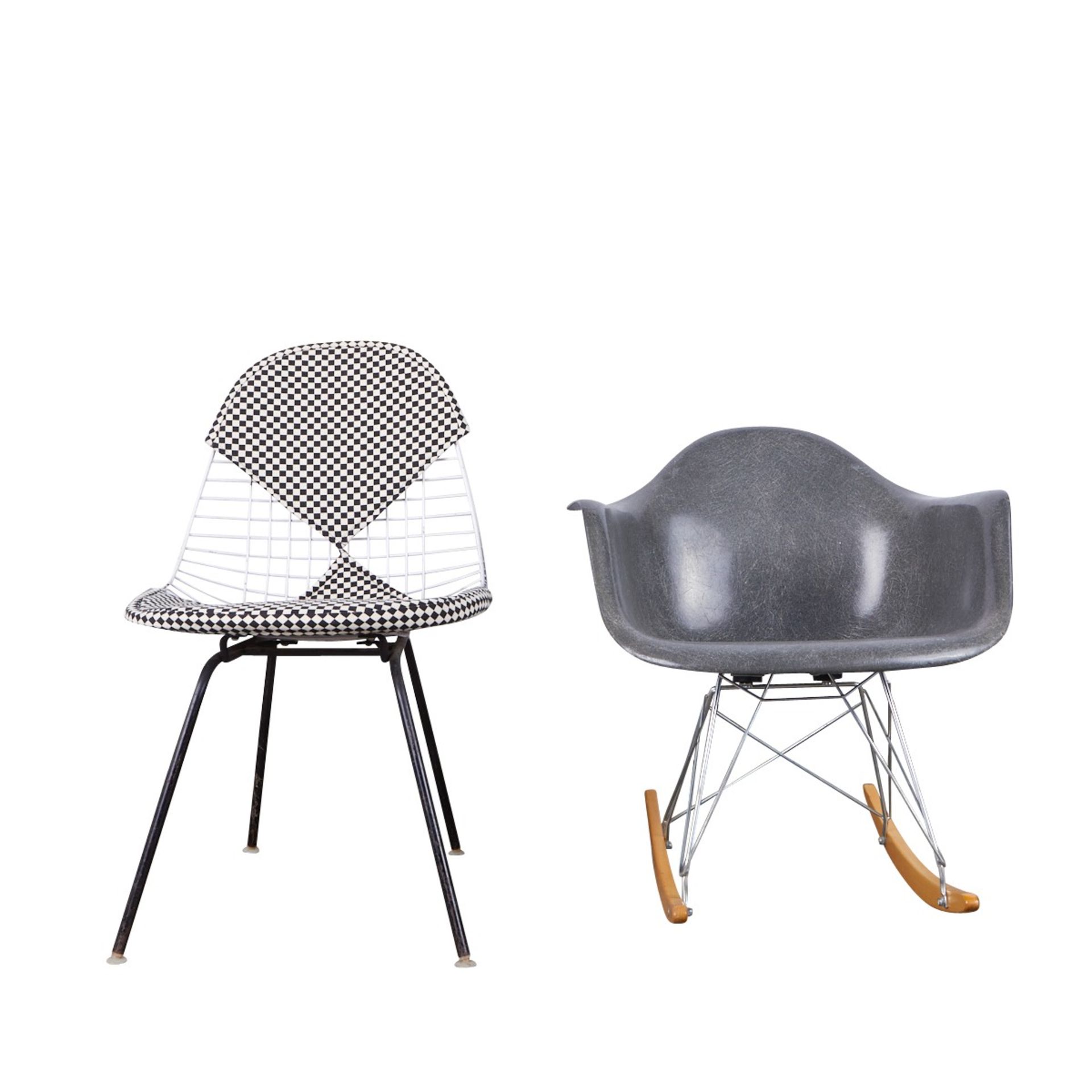 Grp: 2 Eames Chairs RAR & LKX - Bild 3 aus 12