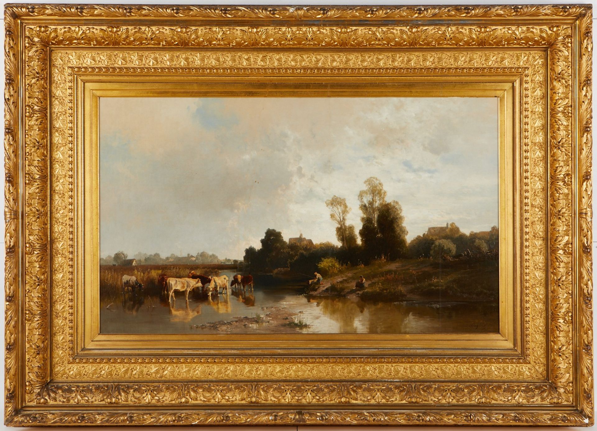 Joseph Wenglein Landscape with Cattle