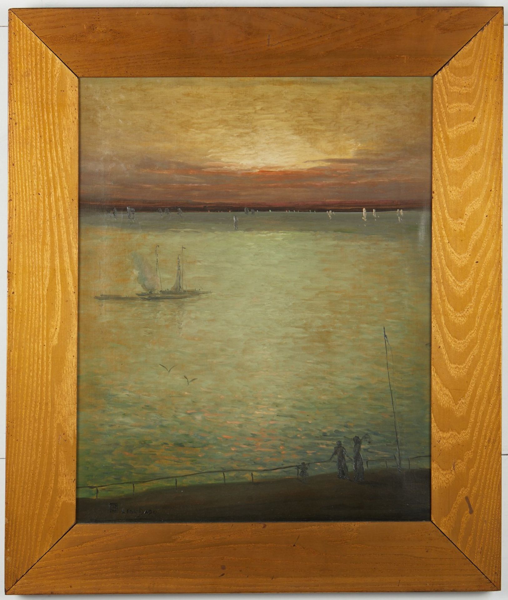 Leon Dabo Seascape Painting - Image 2 of 6