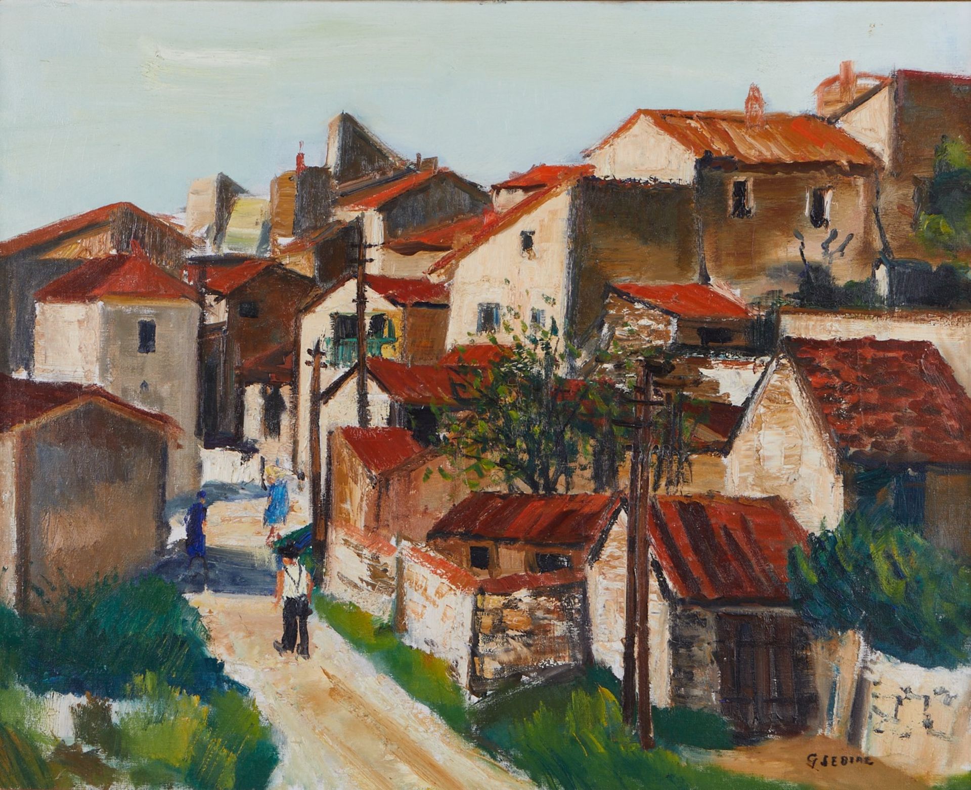 Gaston Sebire "Maison dans le Midi" Painting - Image 2 of 5