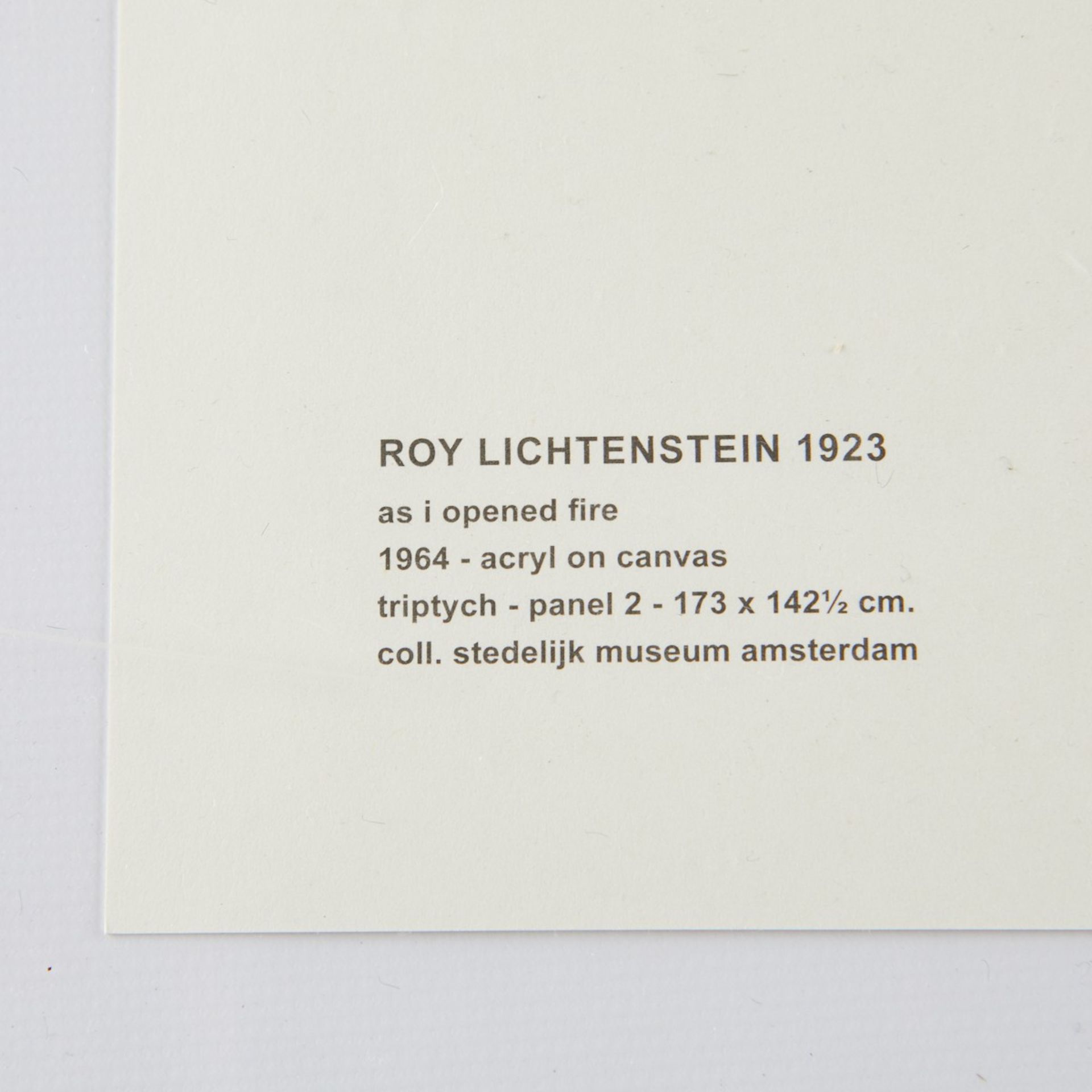 Roy Lichtenstein "As I Opened Fire" Poster Triptych - Bild 10 aus 15