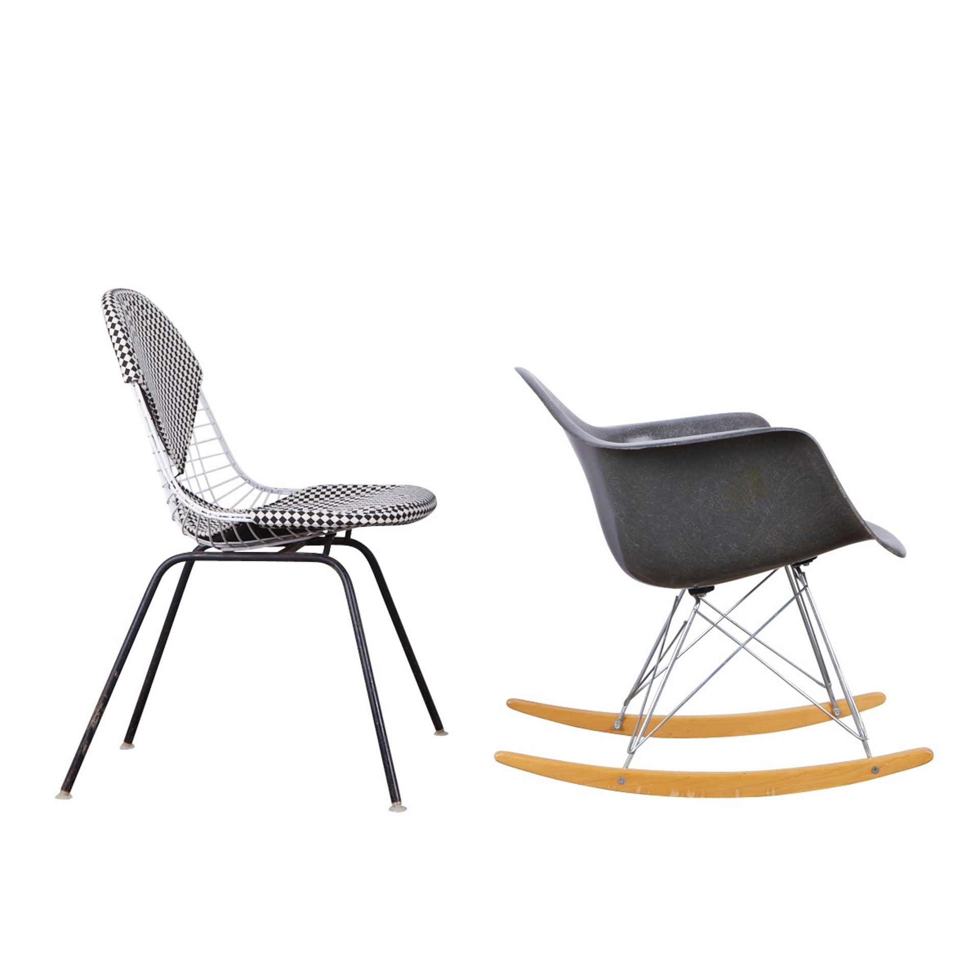Grp: 2 Eames Chairs RAR & LKX - Bild 2 aus 12