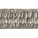 Reginald Marsh "Bread Line No One Has Starved" Etching