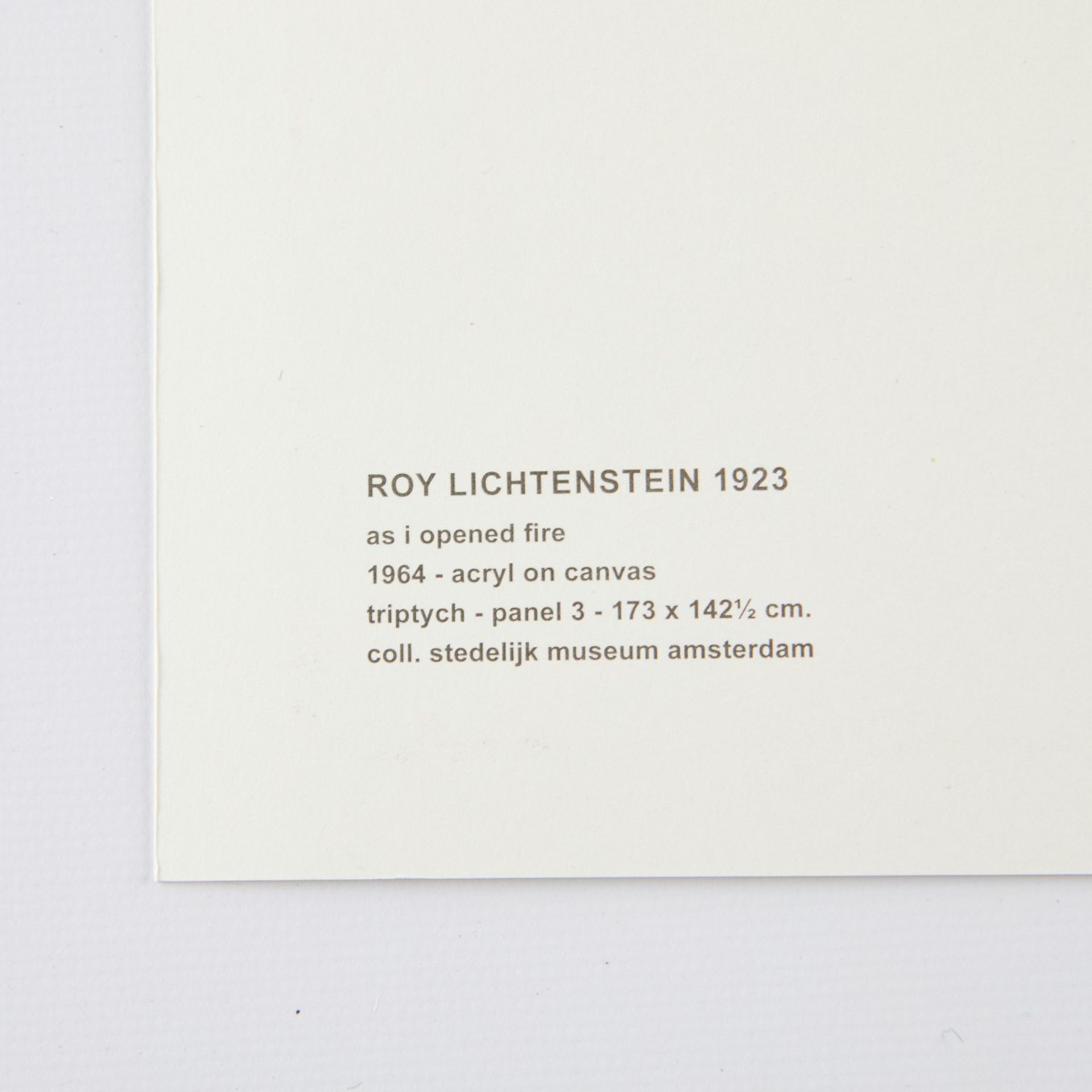 Roy Lichtenstein "As I Opened Fire" Poster Triptych - Bild 14 aus 15