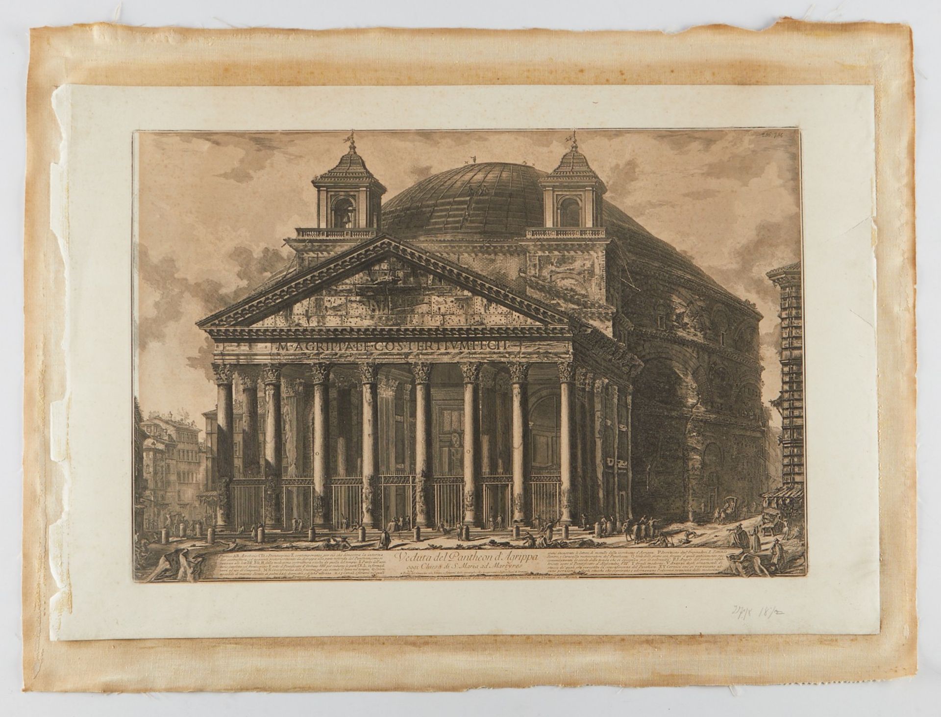 Group of Two Piranesi Etchings Pantheon Rome - Bild 3 aus 7