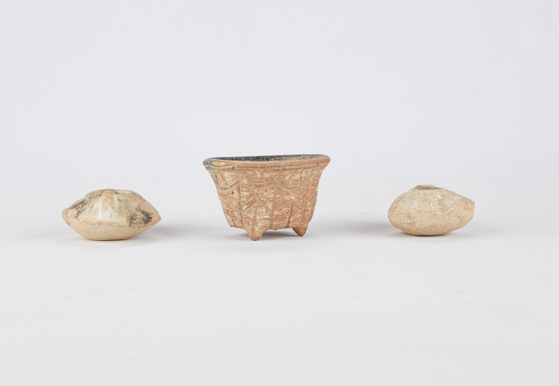 Grp: 3 Egyptian Oil Lamps and Bowl - Bild 6 aus 8