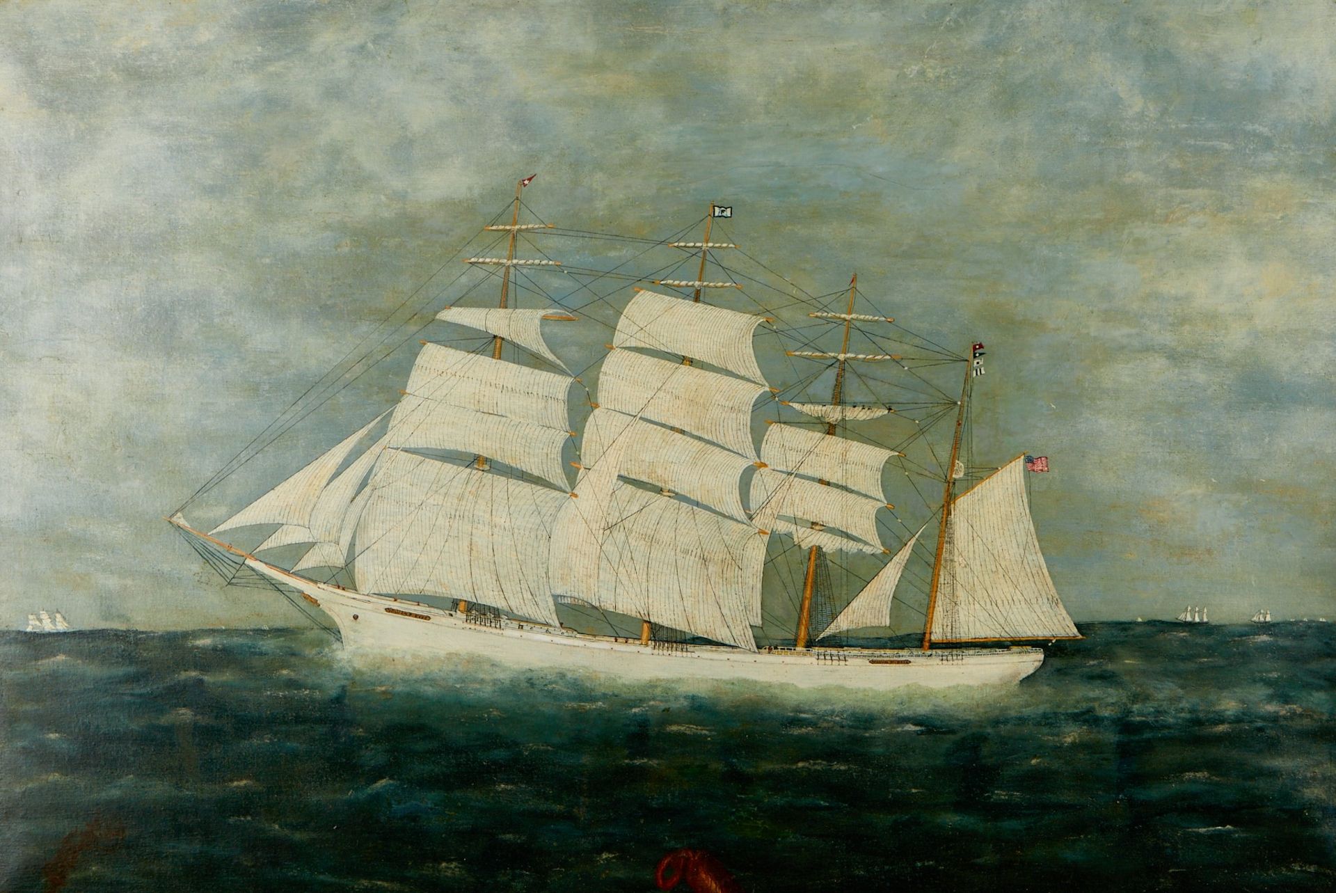 Marine Painting of the Ship William P. Frye - Bild 2 aus 8