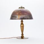 Pittsburgh Arts & Crafts Reverse Painted Lamp