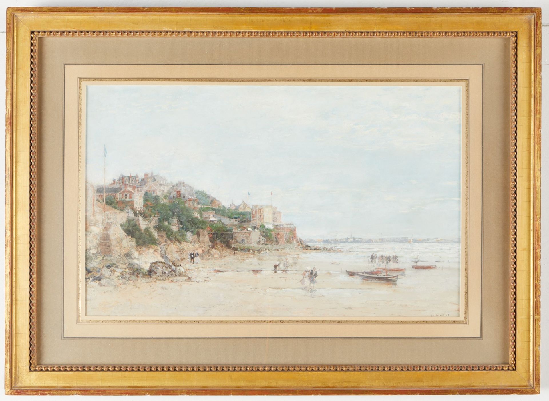 Luigi Loir Watercolor Beach Scene - Bild 2 aus 4