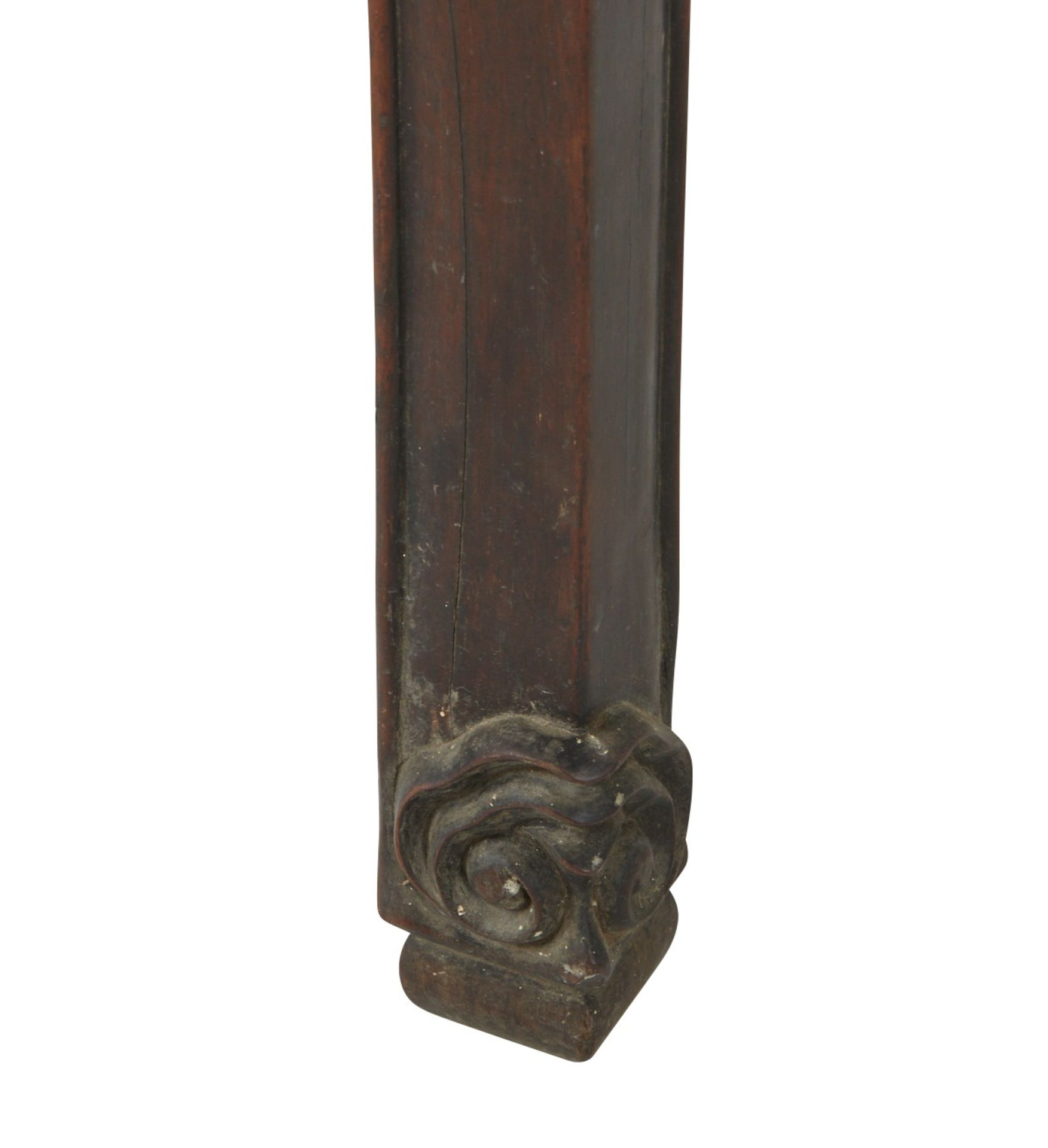 19th c. Chinese Rosewood Stand w/ Carved Skirt - Image 8 of 8