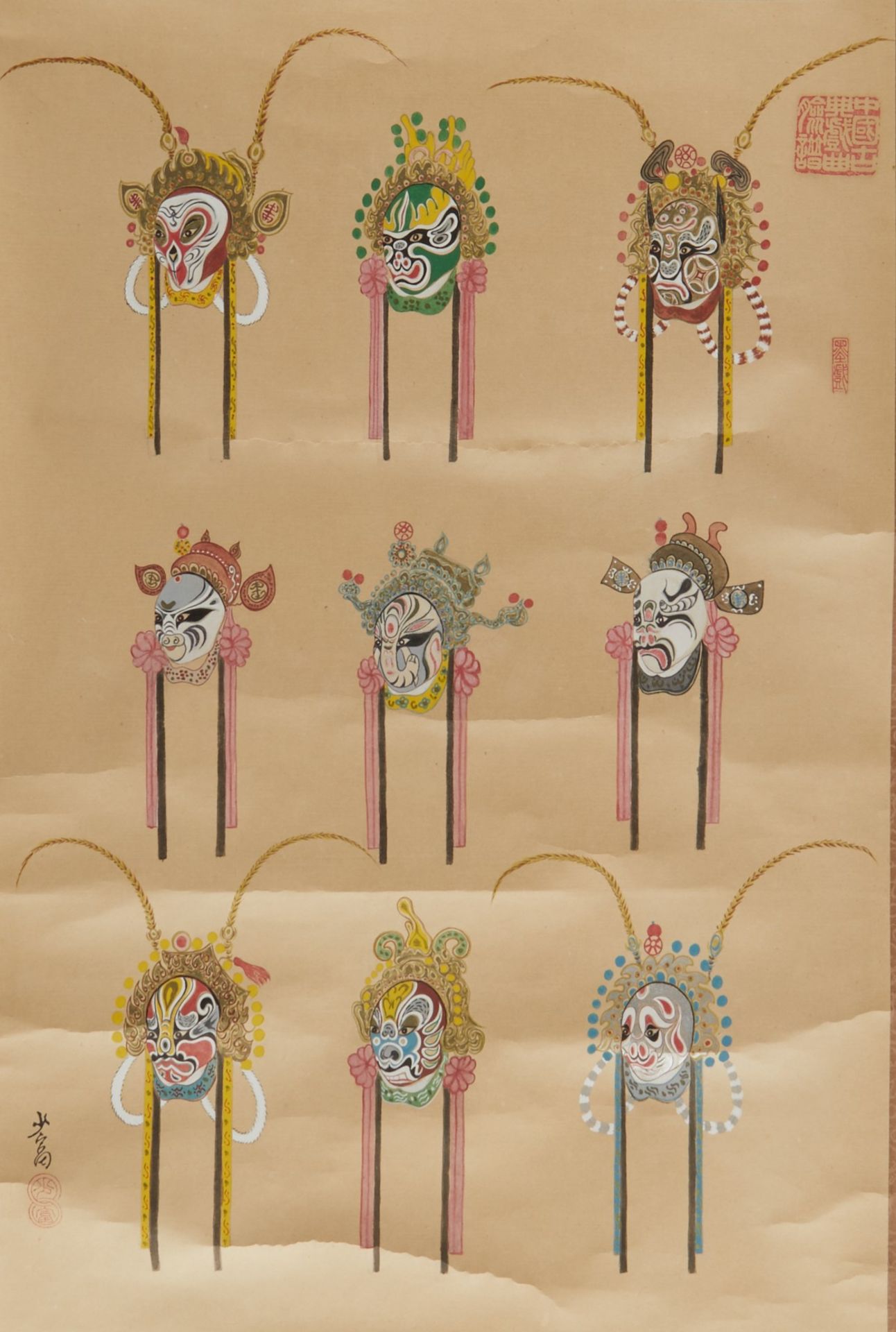 Grp: 4 Early Scrolls - Japanese/Chinese Qing Edo - Bild 13 aus 23