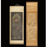 Grp: 2 Scroll Paintings Chinese and Japanese