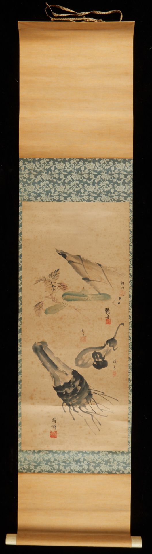 Grp: 3 Early Japanese Scrolls - Ink Paintings - Bild 4 aus 19