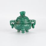 Chinese Chrysophase Tripod Censer