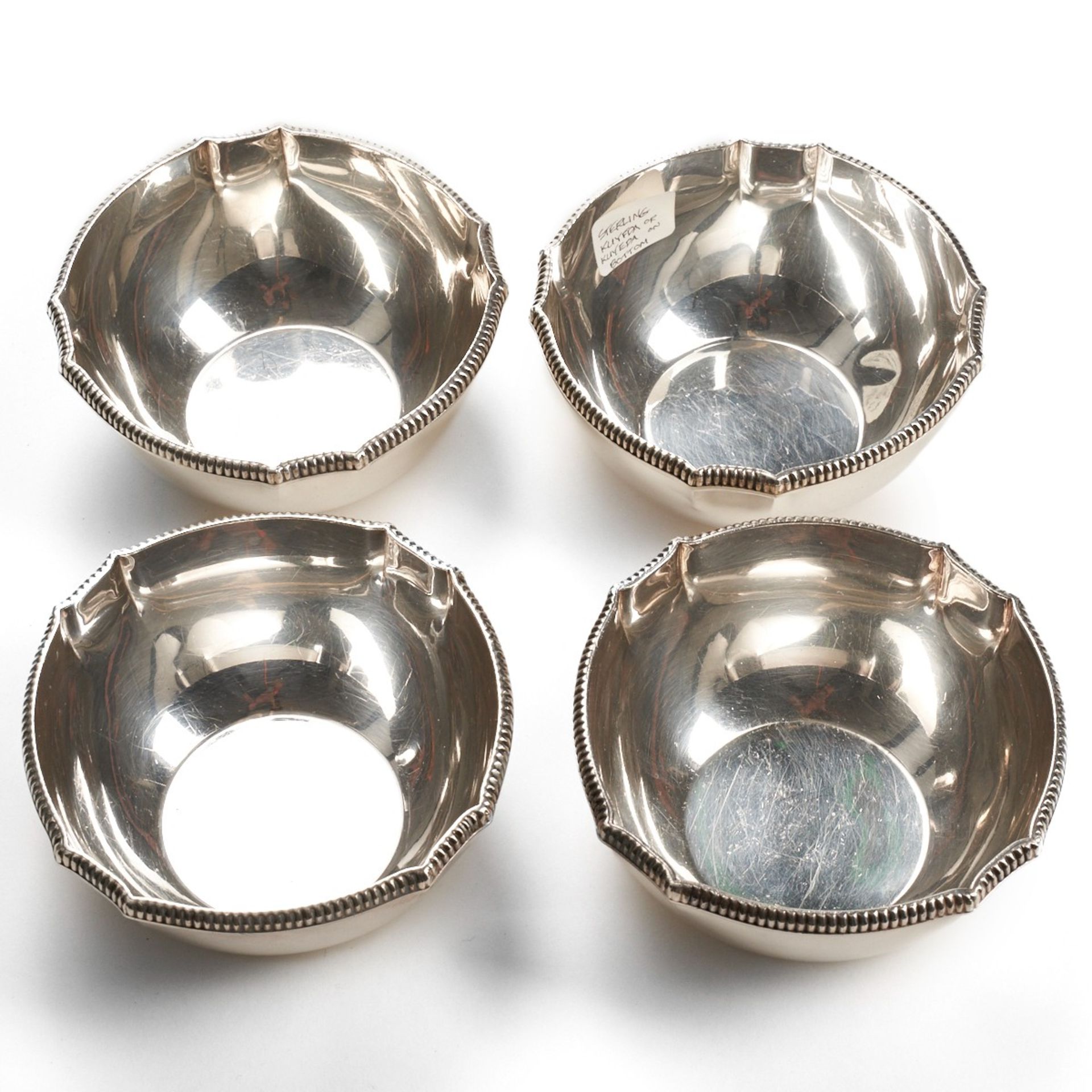 Set: 4 Kichigoro Uyeda Japanese Sterling Silver Bowls - Bild 6 aus 6