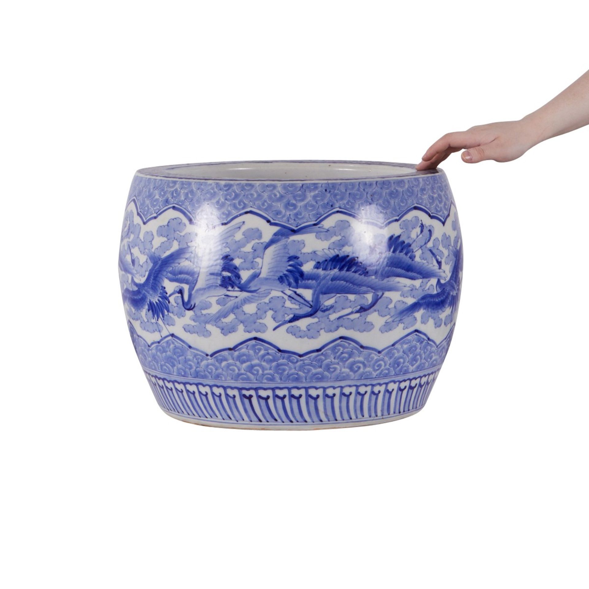 Lrg Japanese Arita Porcelain Hibachi