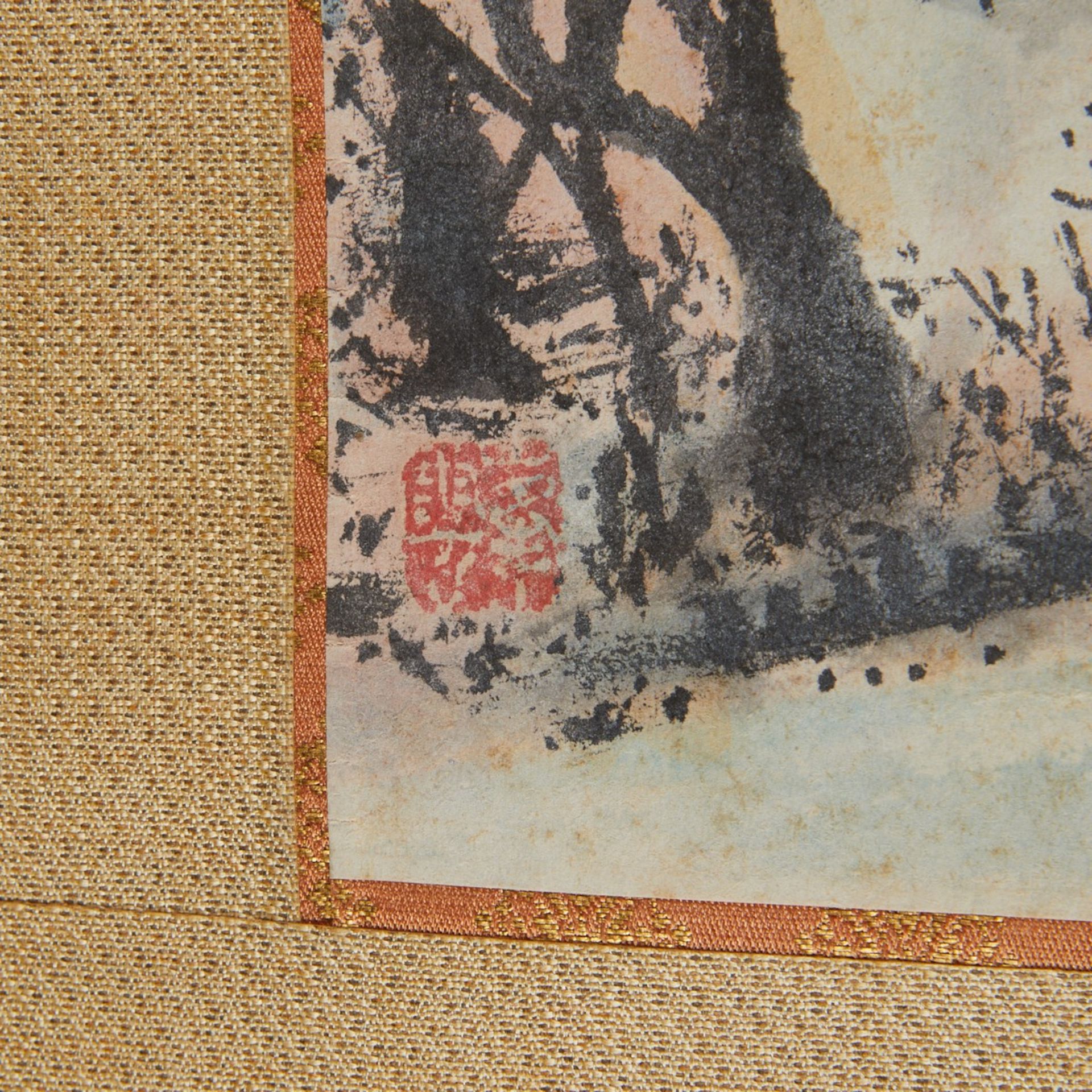 Grp: 3 Early Japanese Scrolls - Ink Paintings - Bild 18 aus 19
