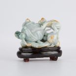 Chinese Jade Monkeys and Peach