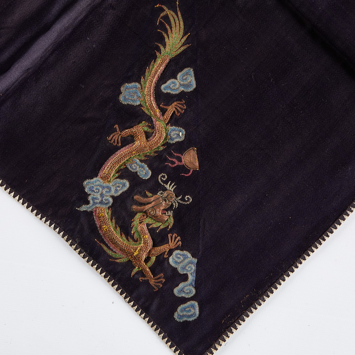 Pair of 19th c. Chinese Rank Badges - Embroidered Silk - Image 6 of 6