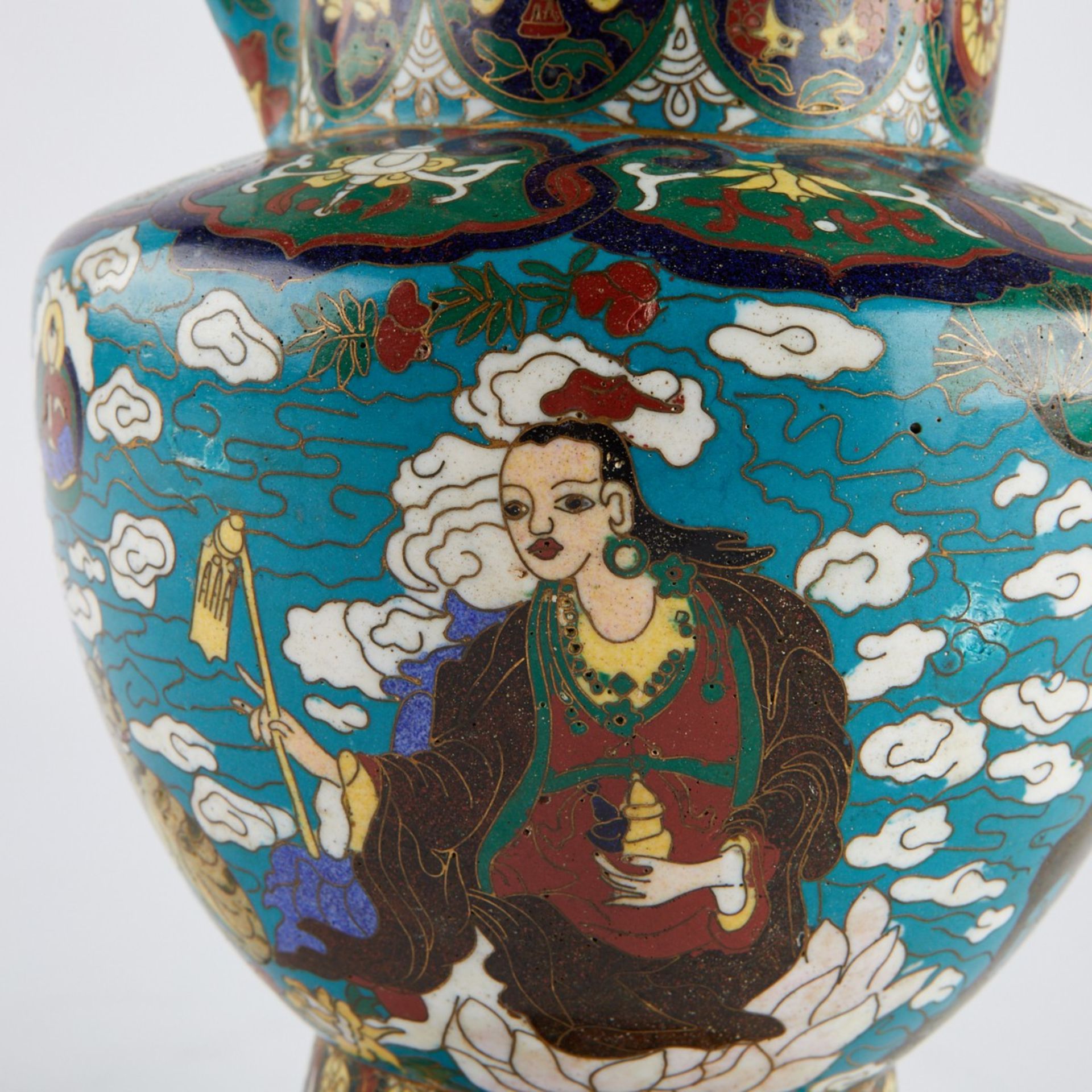 Chinese Cloisonne Enamel Ewer 19th-20th c. - Bild 10 aus 13