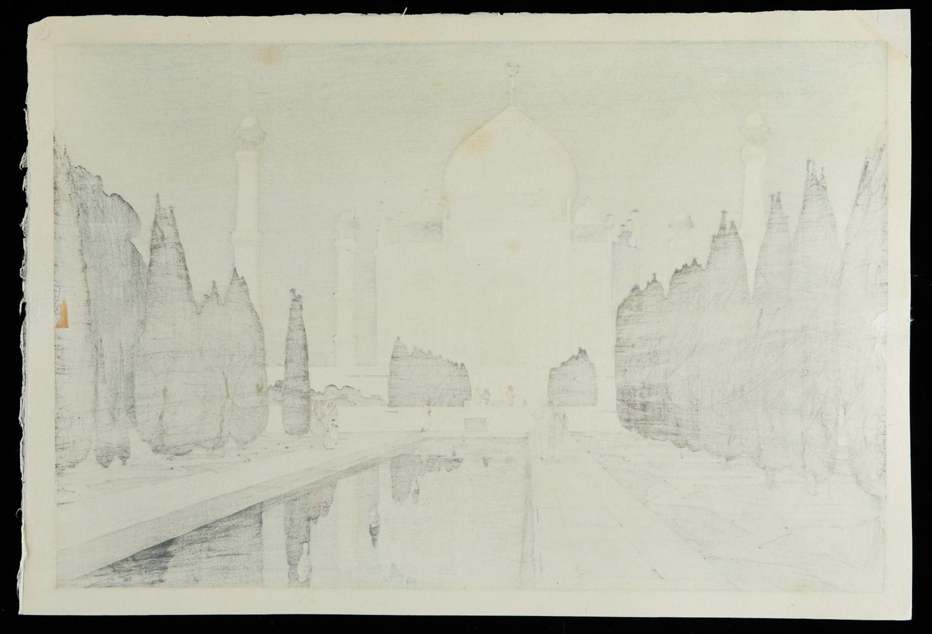 Hiroshi Yoshida Taj Mahal Shin-hanga Jizuri Seal - Bild 2 aus 5