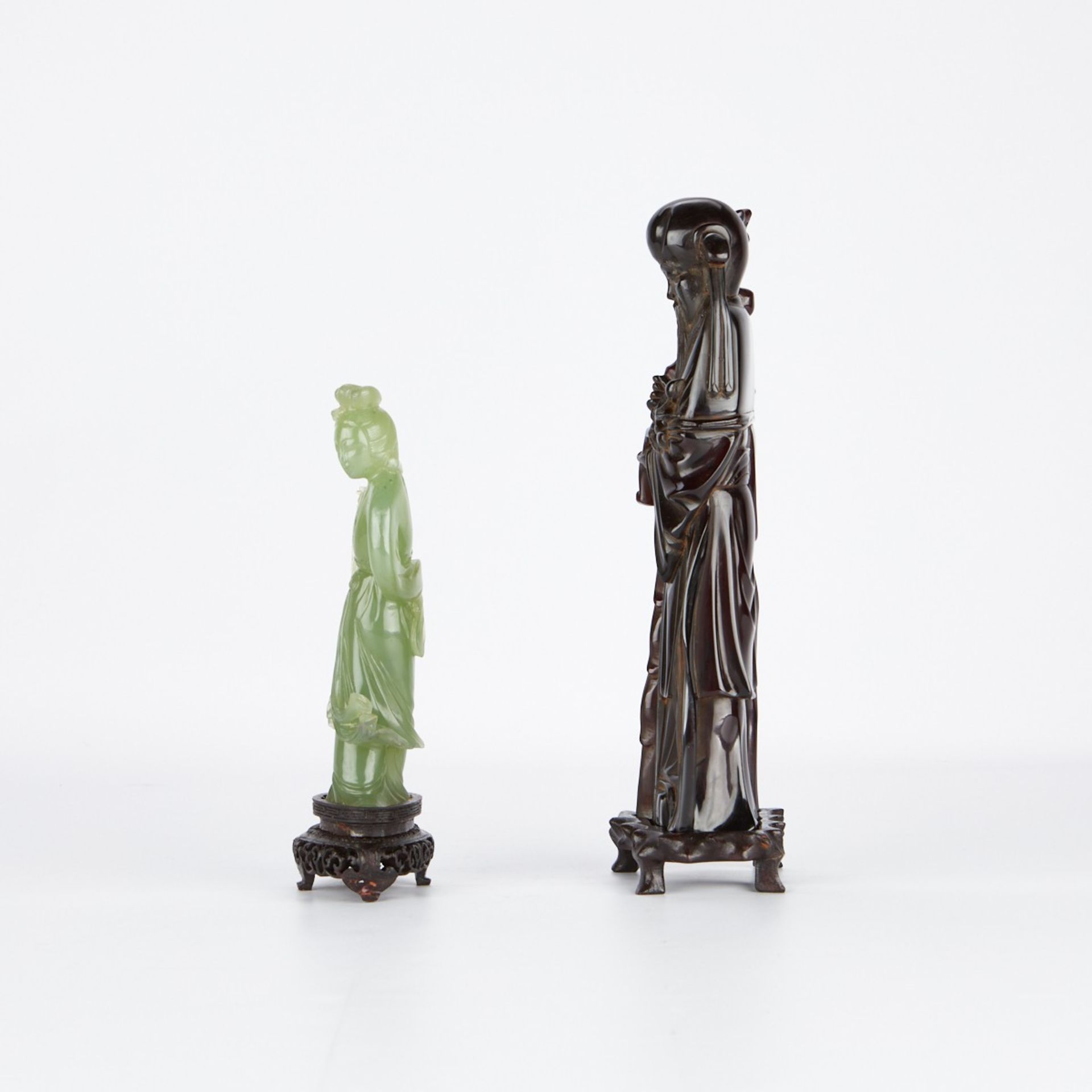 Grp 2: Chinese Carved Figures - Image 3 of 10