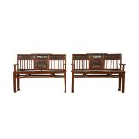Pair of Chinese Wooden Benches