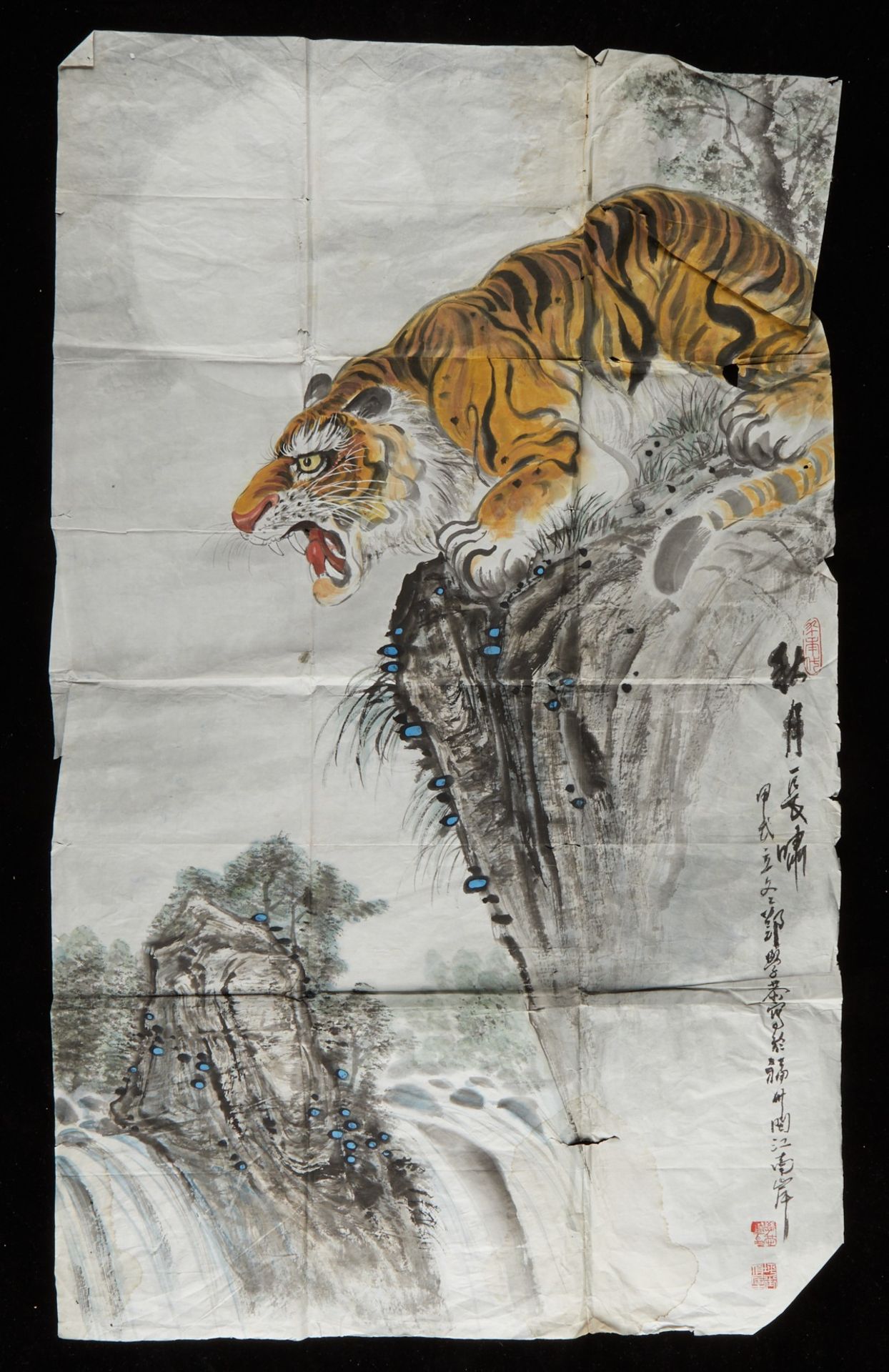 Grp: 6 Chinese Paintings Hanging Scrolls - Bild 28 aus 33