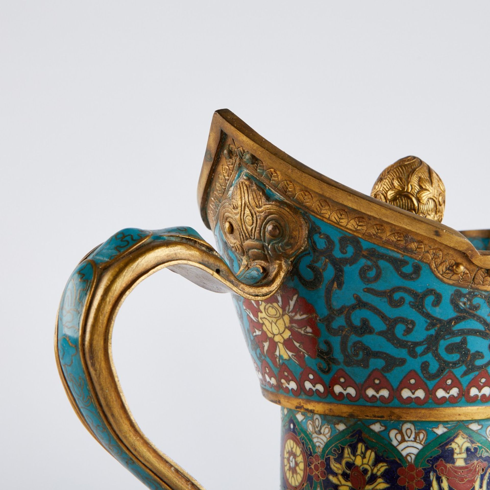 Chinese Cloisonne Enamel Ewer 19th-20th c. - Bild 8 aus 13