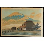 Hasui Kawase "Mt. Fuji Seen from Narusawa" Shin-hanga Print