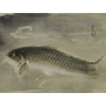 Kawabata Ryushi Japanese Scroll Painting Carp