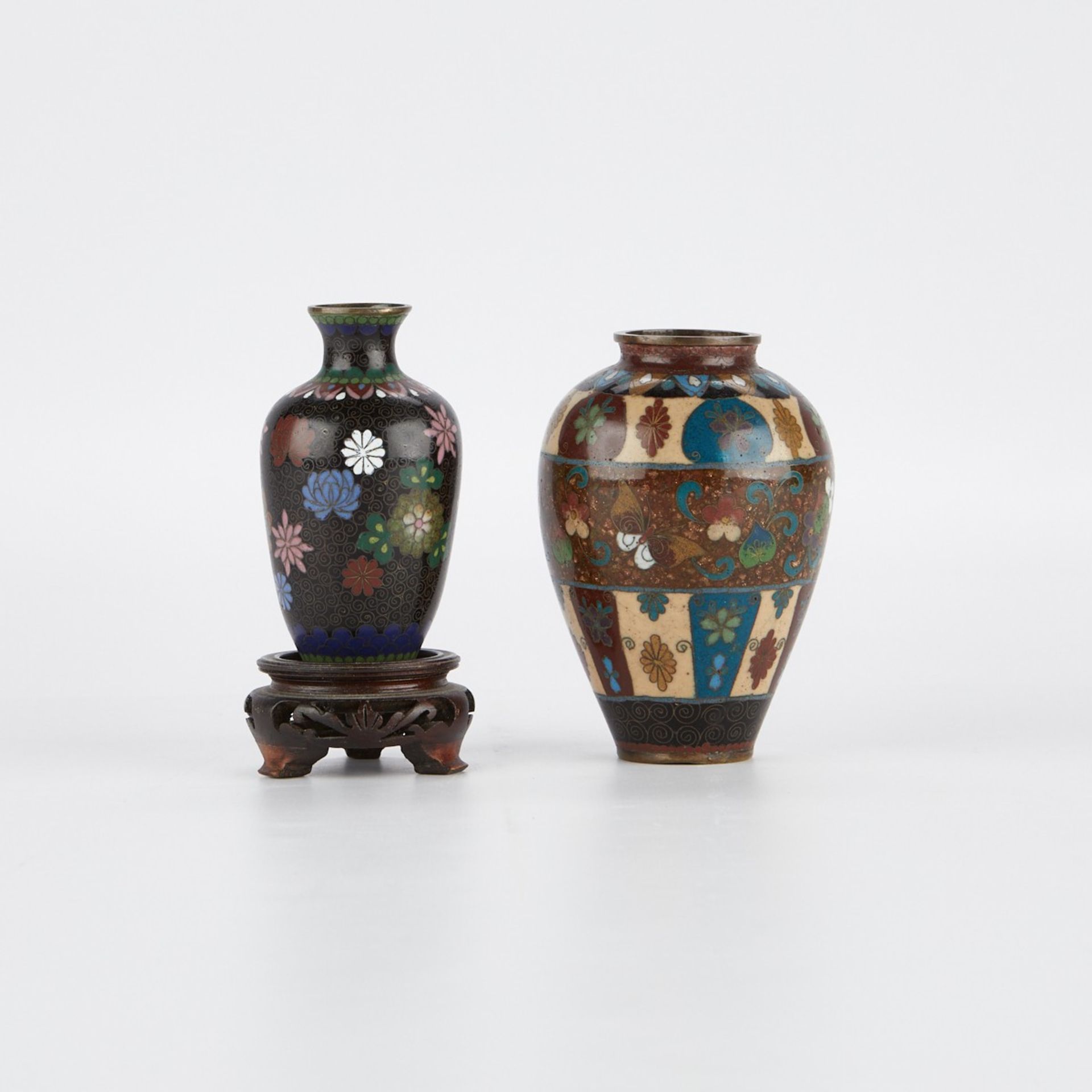 Grp: 5 Japanese Meiji Cloisonne Pieces - Bild 10 aus 16