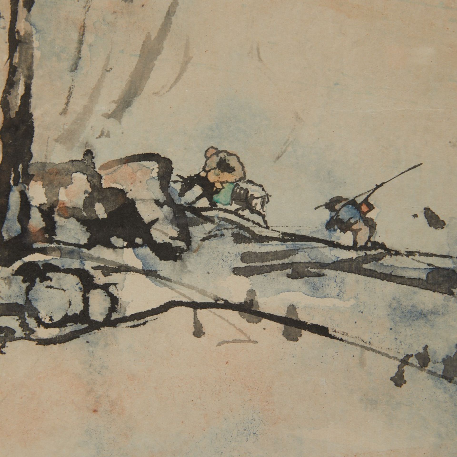 20th c. Chinese Landscape Painting - Bild 4 aus 7