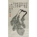 Ling Zifeng Bok Choy Hanging Scroll Painting