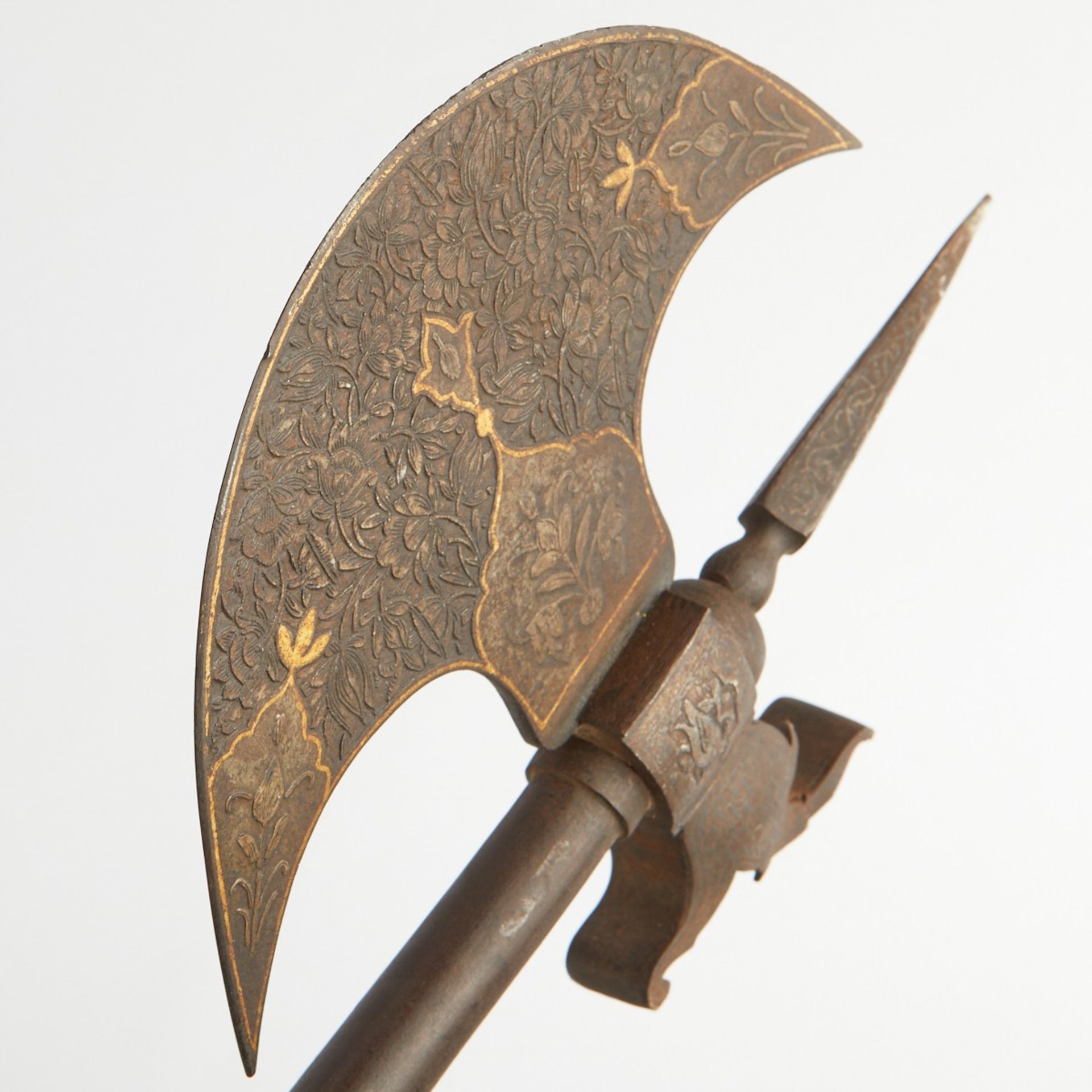 Persian Damascened Iron & Steel Ax - Image 7 of 9