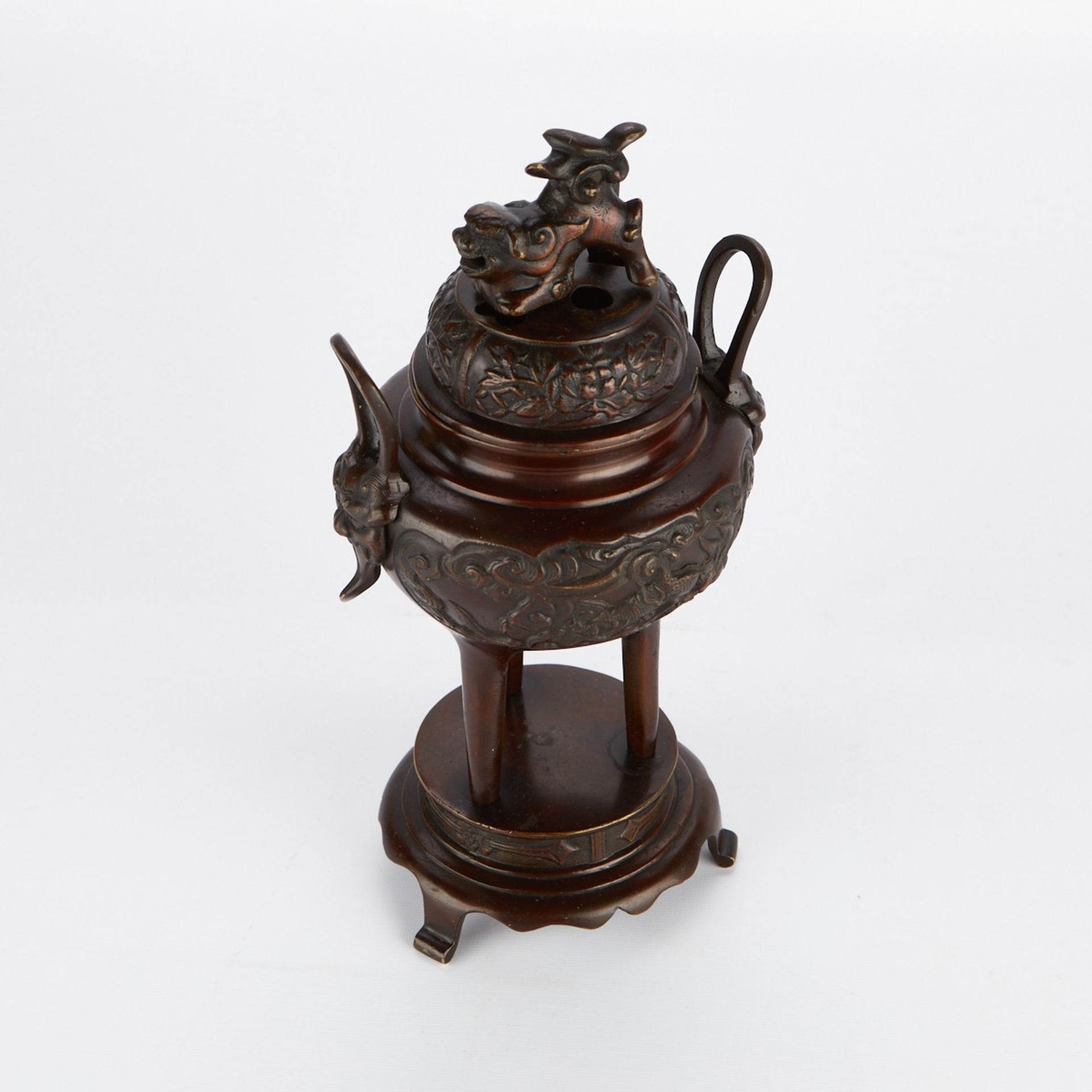 Japanese Bronze Lantern w/ Bronze Censer - Bild 17 aus 21