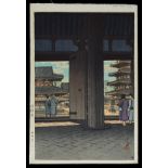 Hasui Kawase "Temple" Shin-hanga Print