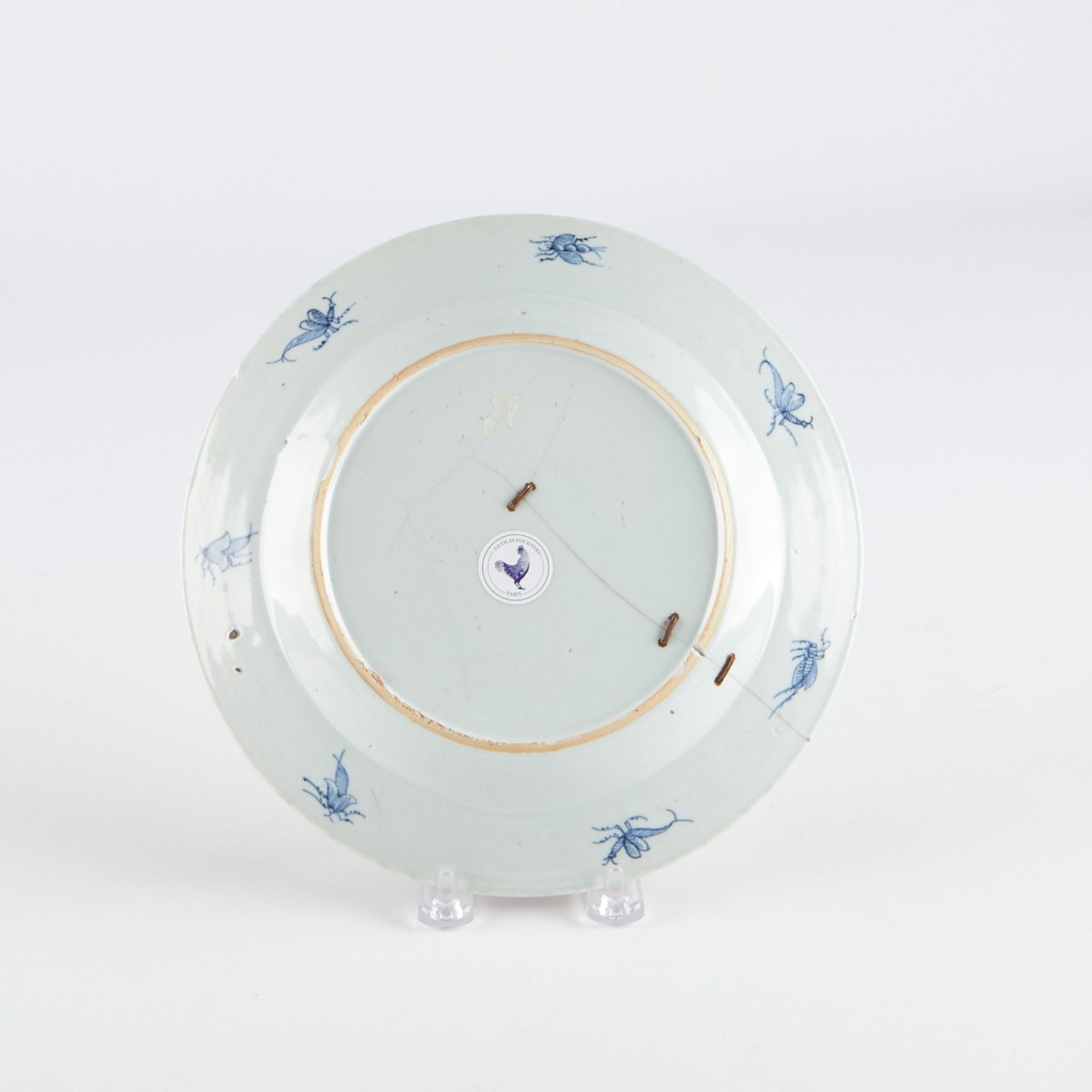 Chinese Export Porcelain Dish Pronk La Dame au Parasol - Bild 2 aus 5
