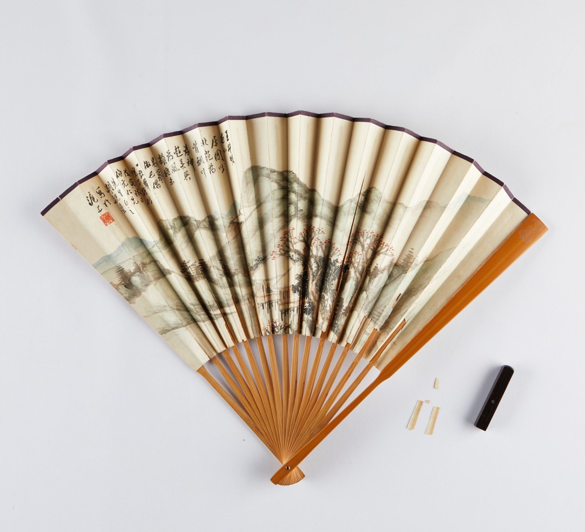 Chinese Fan & Seal ex. Wang Bo Yuan Coll.