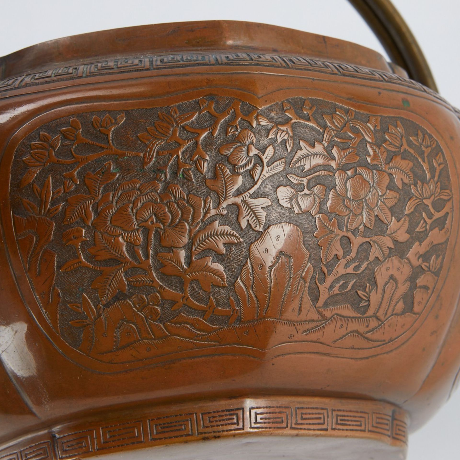 Early Qing Chinese Copper Lobed Hand Warmer Pan Xiangli - Bild 9 aus 9