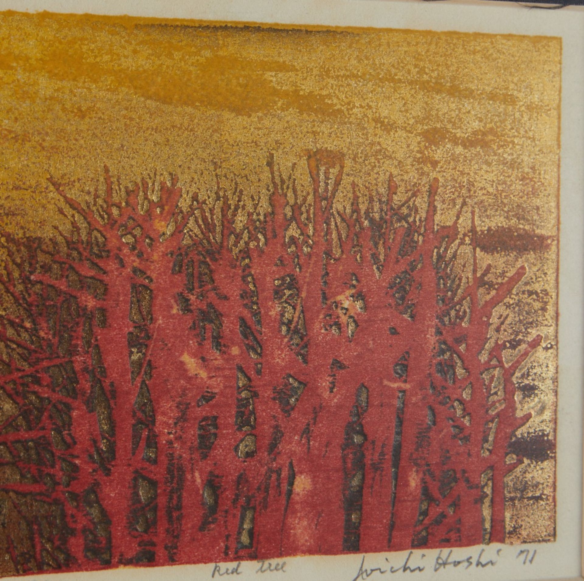 Grp: 2 Joichi Hoshi Tree Woodblock Prints - Bild 6 aus 15
