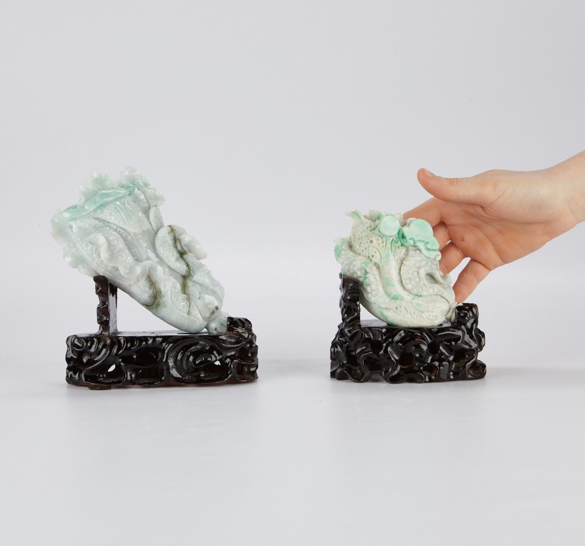 Grp 2: Fine Chinese Carved Jade Cabbages - Bild 3 aus 11