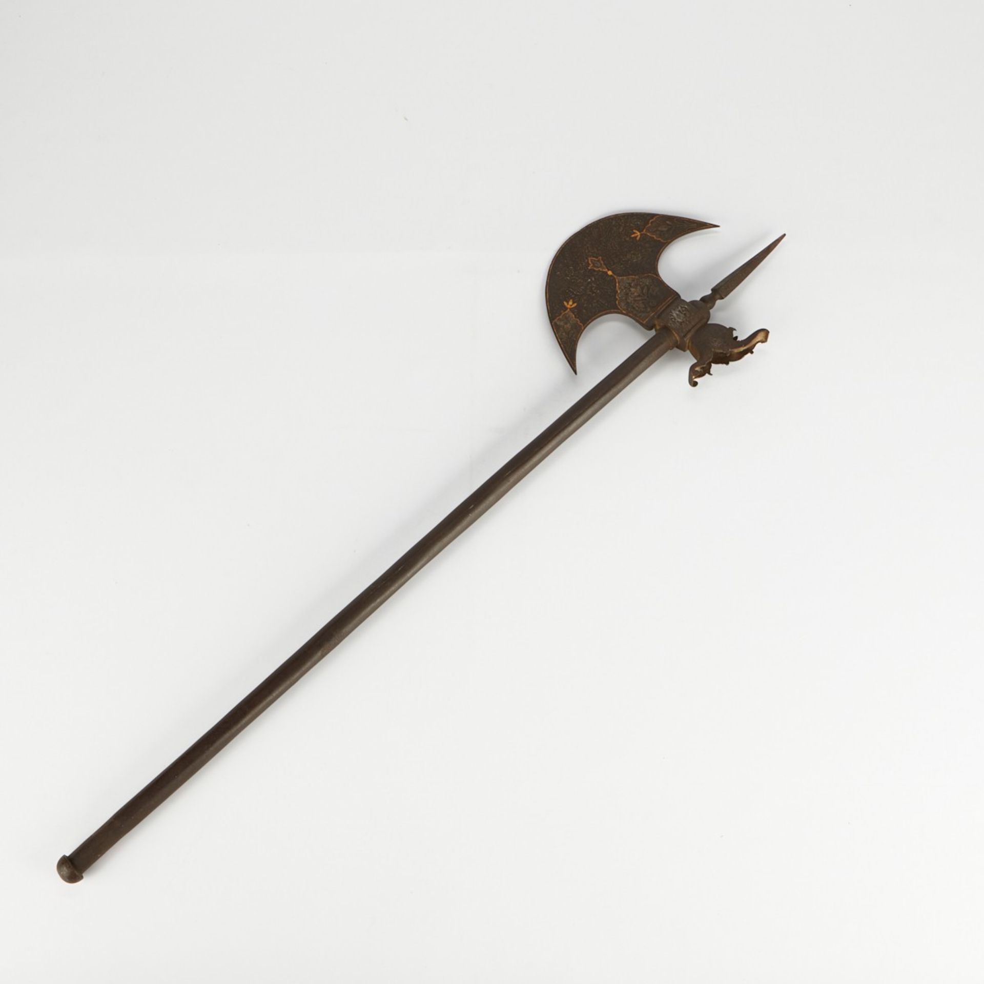 Persian Damascened Iron & Steel Ax - Bild 3 aus 9