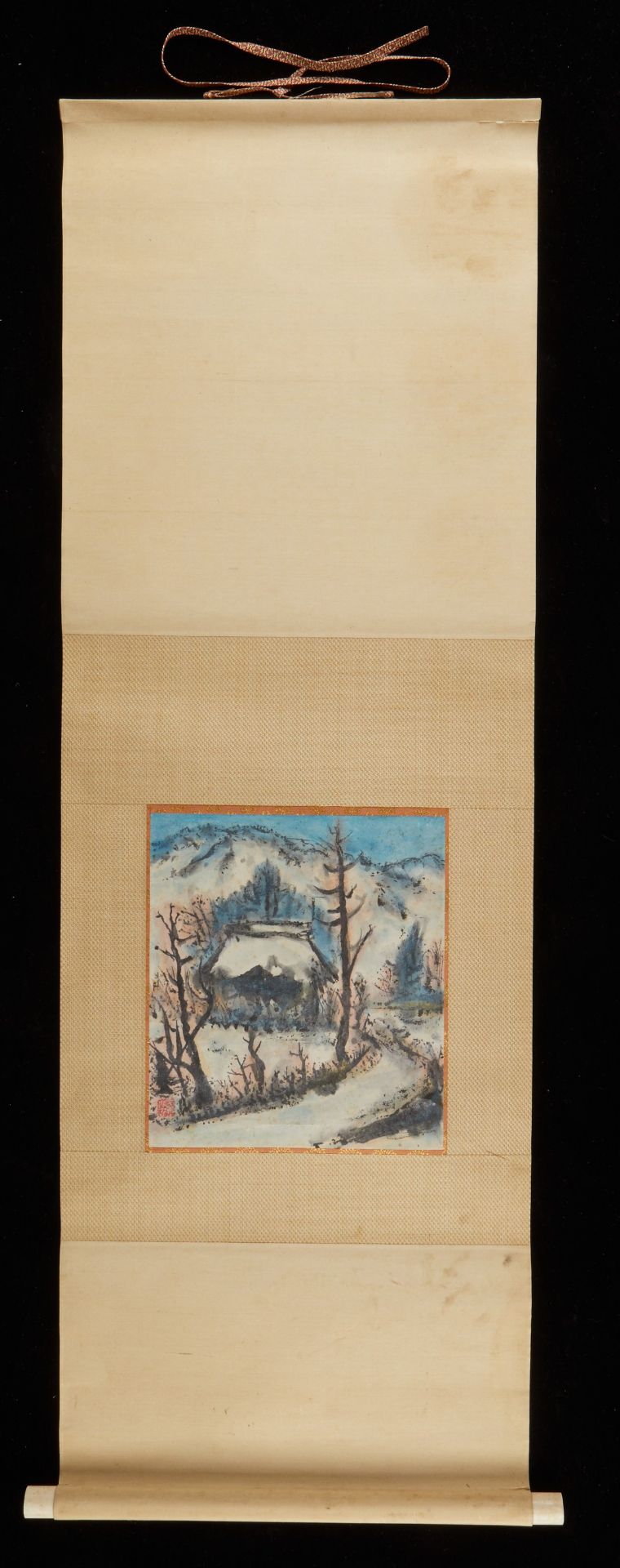 Grp: 3 Early Japanese Scrolls - Ink Paintings - Bild 16 aus 19