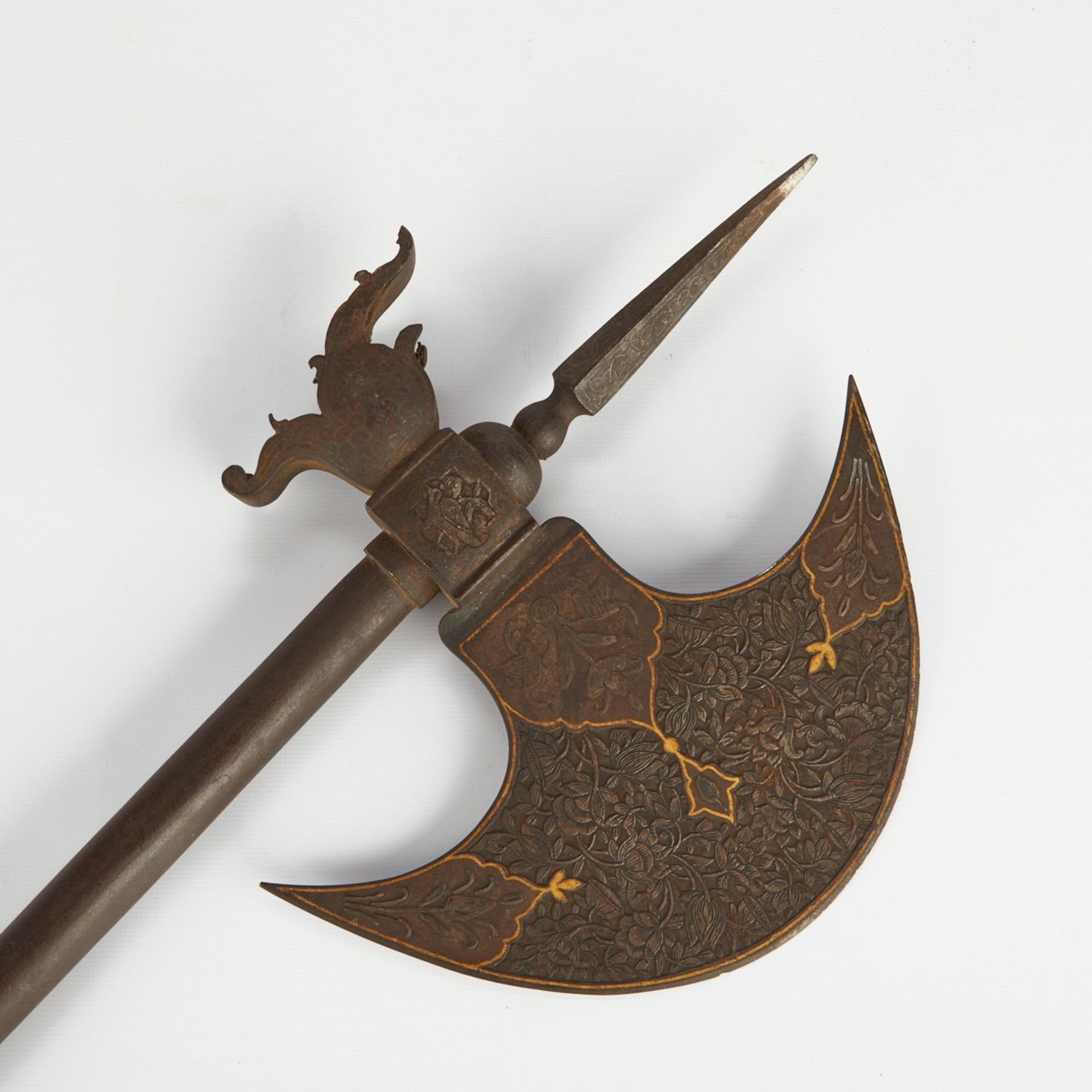 Persian Damascened Iron & Steel Ax