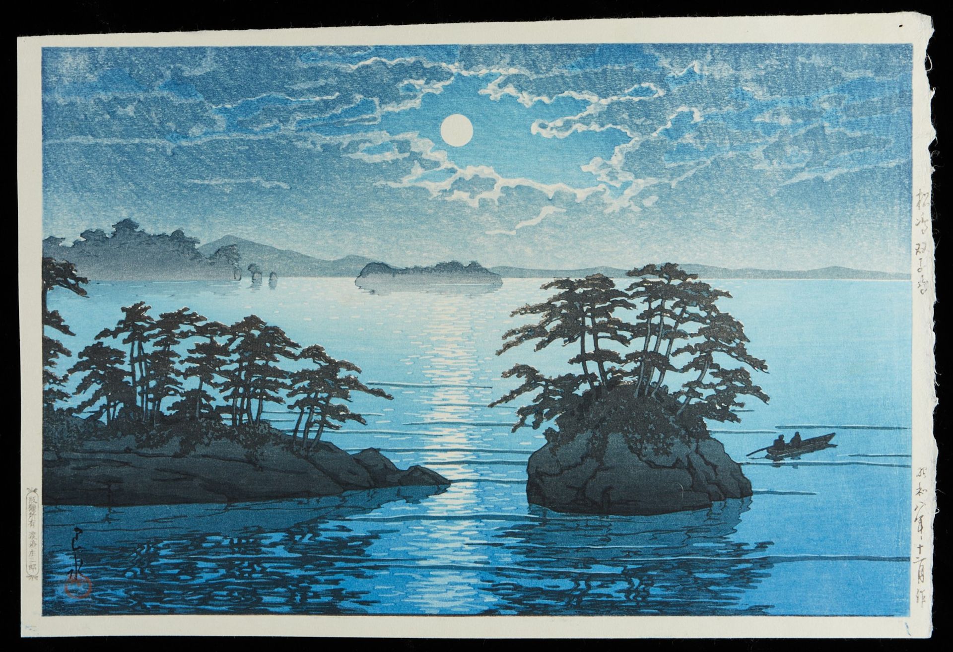 Hasui Kawase "Full Moon at Fugato Island" Print