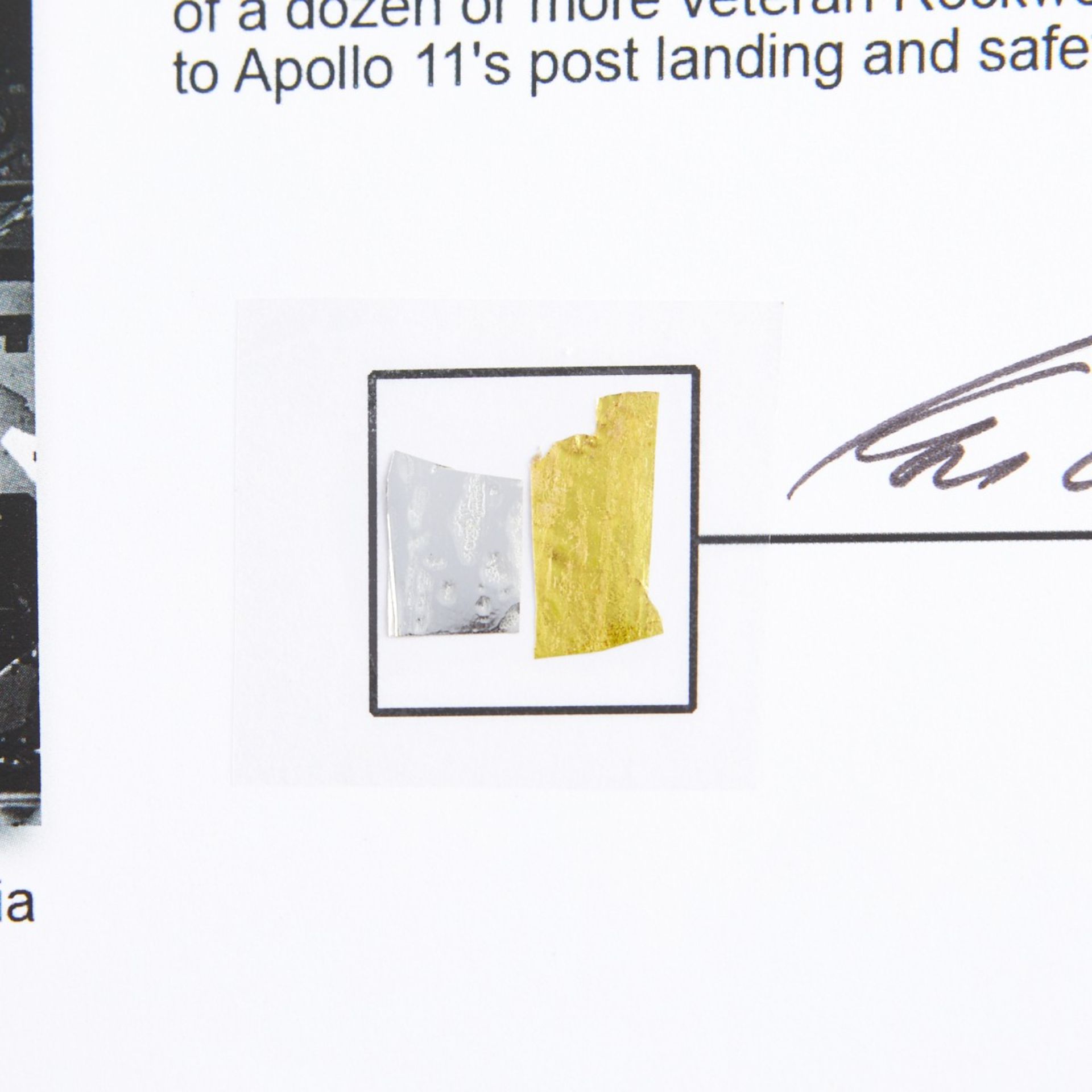 Apollo 11 Kapton Fragments on Ken Havekotte COA