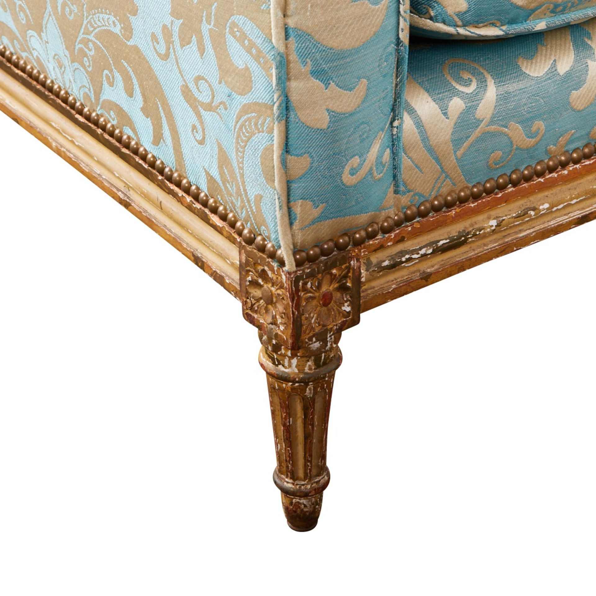 French Upholstered Giltwood Loveseat or Settee - Image 13 of 13